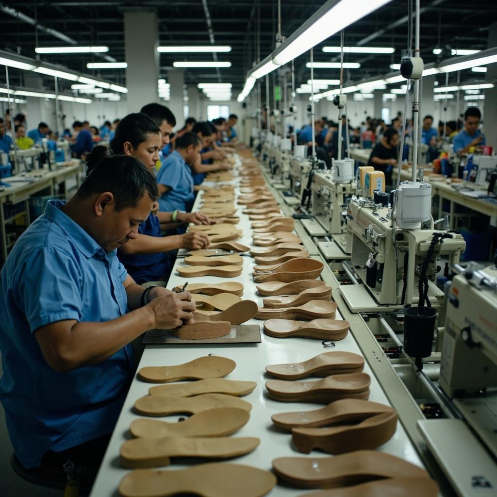 Usine de chaussures
