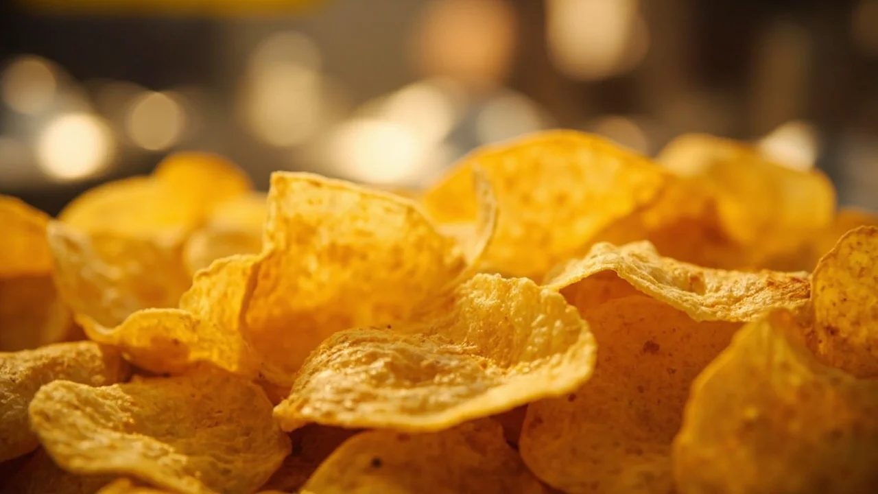 Scène d'étude de marché des chips de pommes de terre